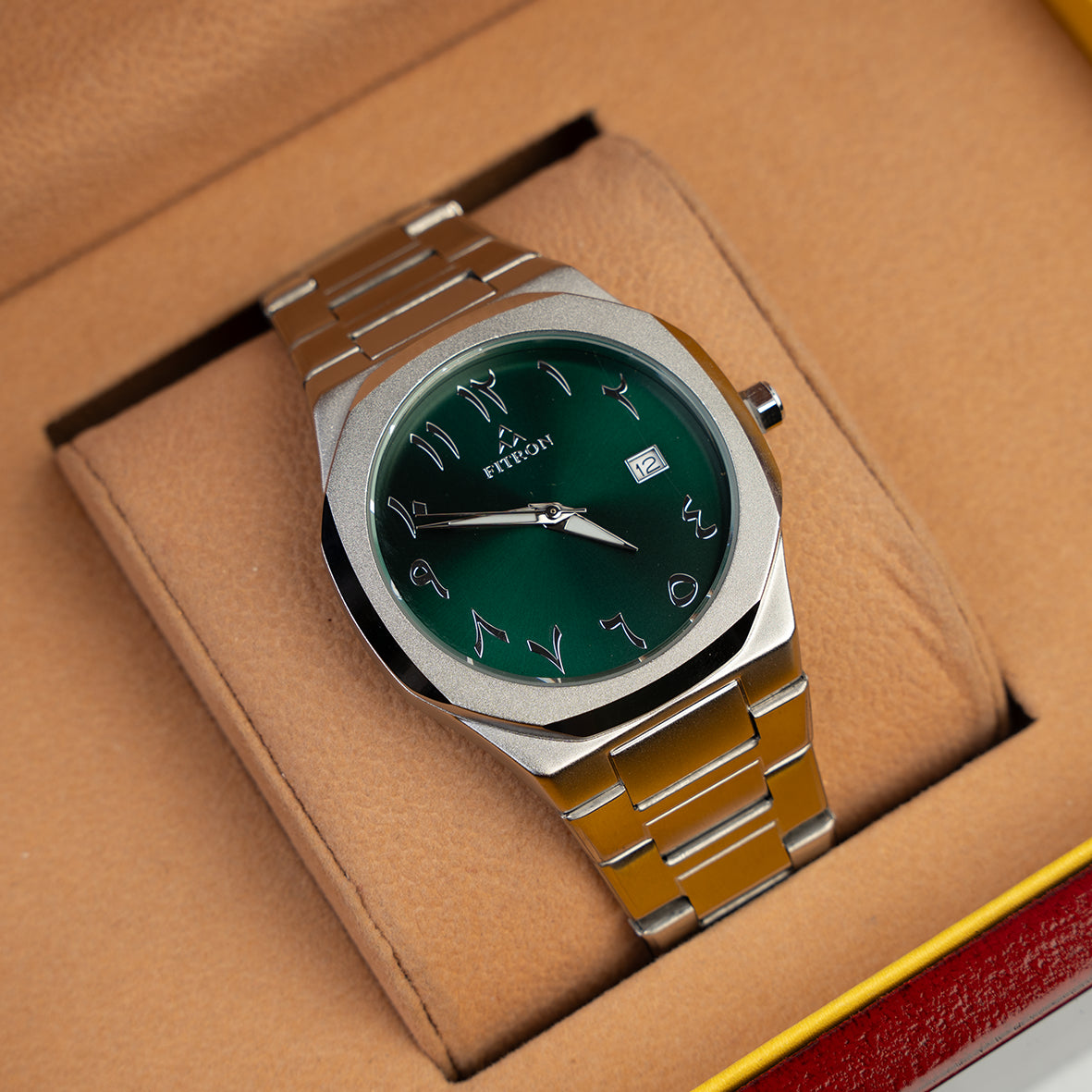 Fitron Milano Gold-Tone Brushed Bezel Watch